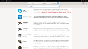 Skype dans gestionnaire de logiciels de Debian