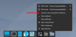 lancer une nouvelle instance dans xfce 4.16