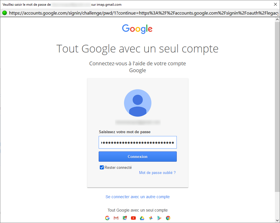 thunderbird 91 - google - autorisation 2