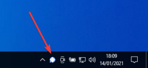 Signal dans la barre de notification de Windows