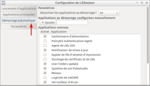 Accès démarrage automatique dans Lubuntu 18.04