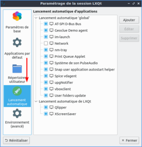 Lancement automatique dans Lubuntu 20.04