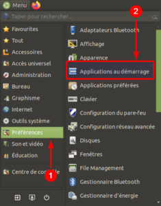 Lanceur applications au démarrage dans Ubuntu Mate