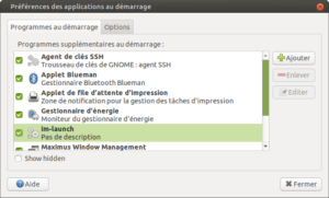 Liste des applications au demarrage de Ubuntu Mate