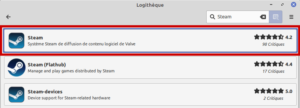 Steam au format DEB dans la logithèque