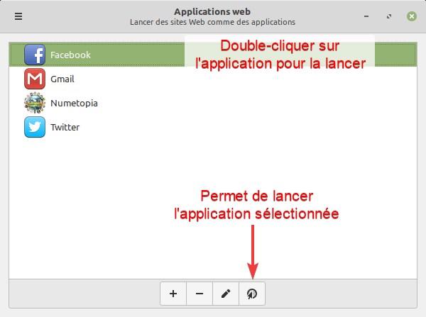 liste applications web