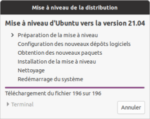 Préparation mise à niveau vers Ubuntu 21.04 Hirsute Hippo