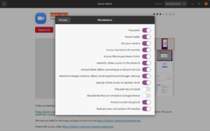 Permissions Snap Zoom client