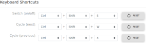 signature switch - preferences misc - keyboard shortcuts