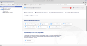 Thunderbird - Accès aux paramètres 1
