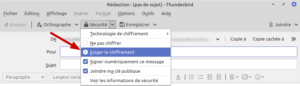 Thunderbird - chiffrer mail envoyé