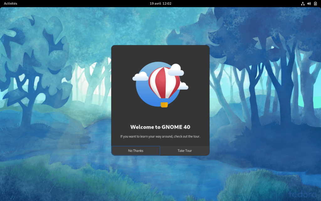 Bienvenue GNOME 40 dans Fedora 34