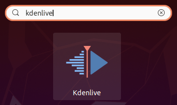 lanceur kdenlive sur Ubuntu