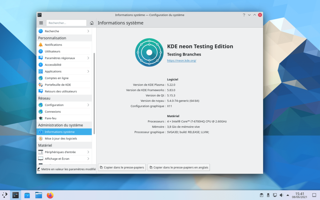 KDE Plasma 5.22