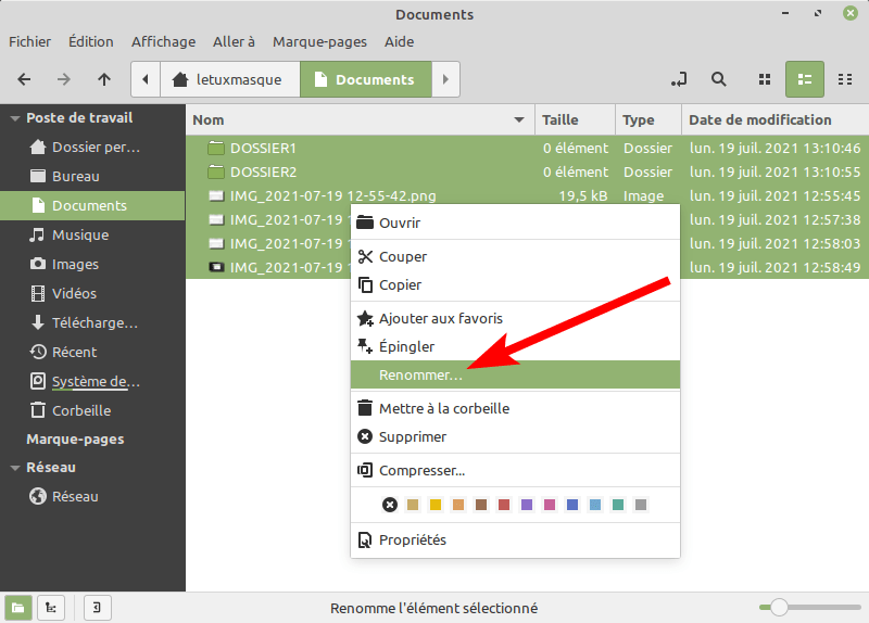 Lancement Bulky depuis gestionnaire Nemo