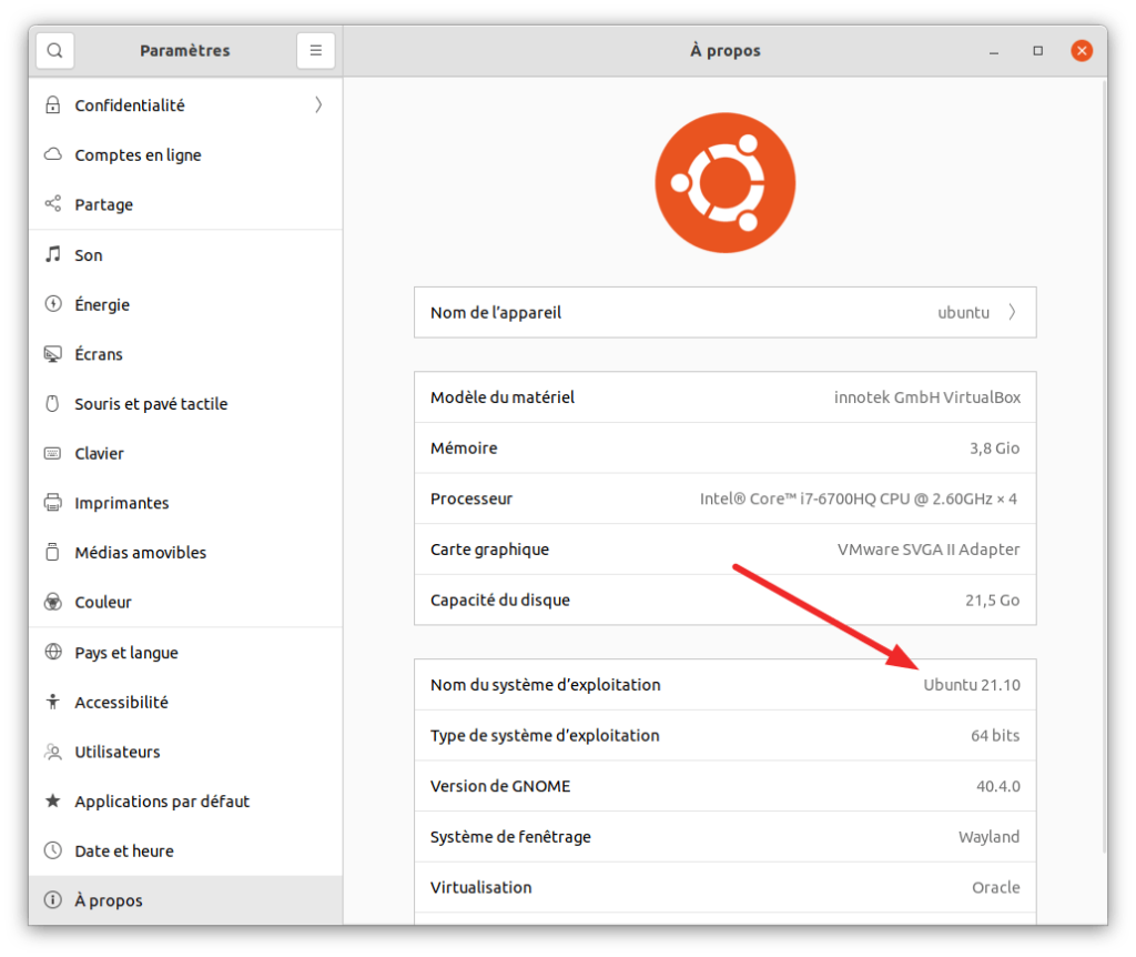 à propos ubuntu 21.10