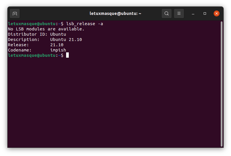 Version Ubuntu en CLI