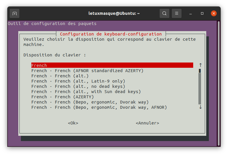 dpkg-reconfigure keyboard-configuration 4