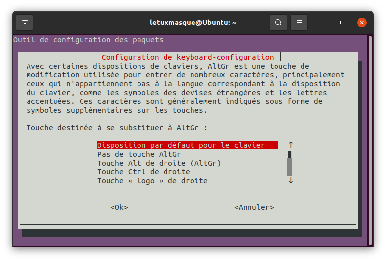 dpkg-reconfigure keyboard-configuration 5
