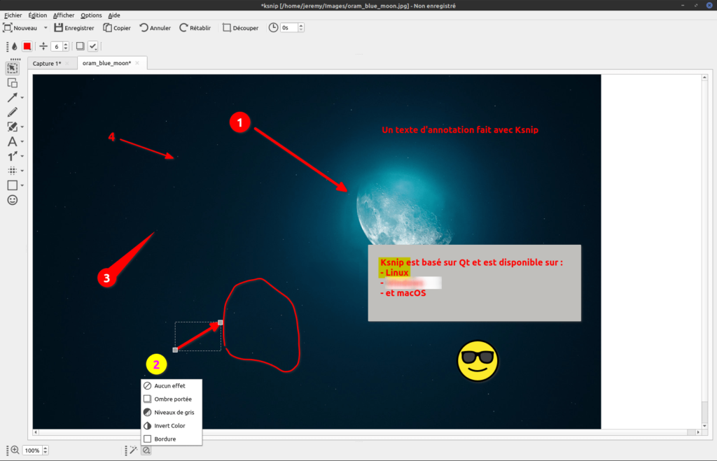 Ksnip - éditer et annoter une image