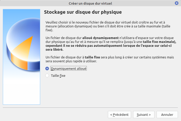Création VirtualBox Linux Mint : Stockage sur disque dur physique