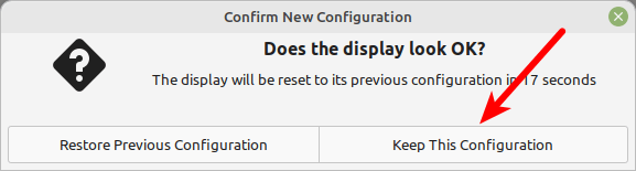 Keep this configuration