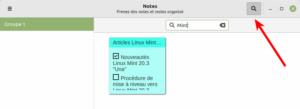 Recherche dans Sticky Notes