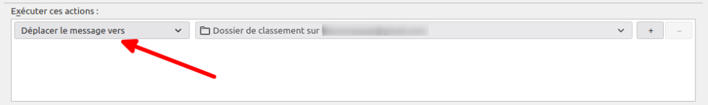 Thunderbird - filtre pour déplacer mails dans un dossier
