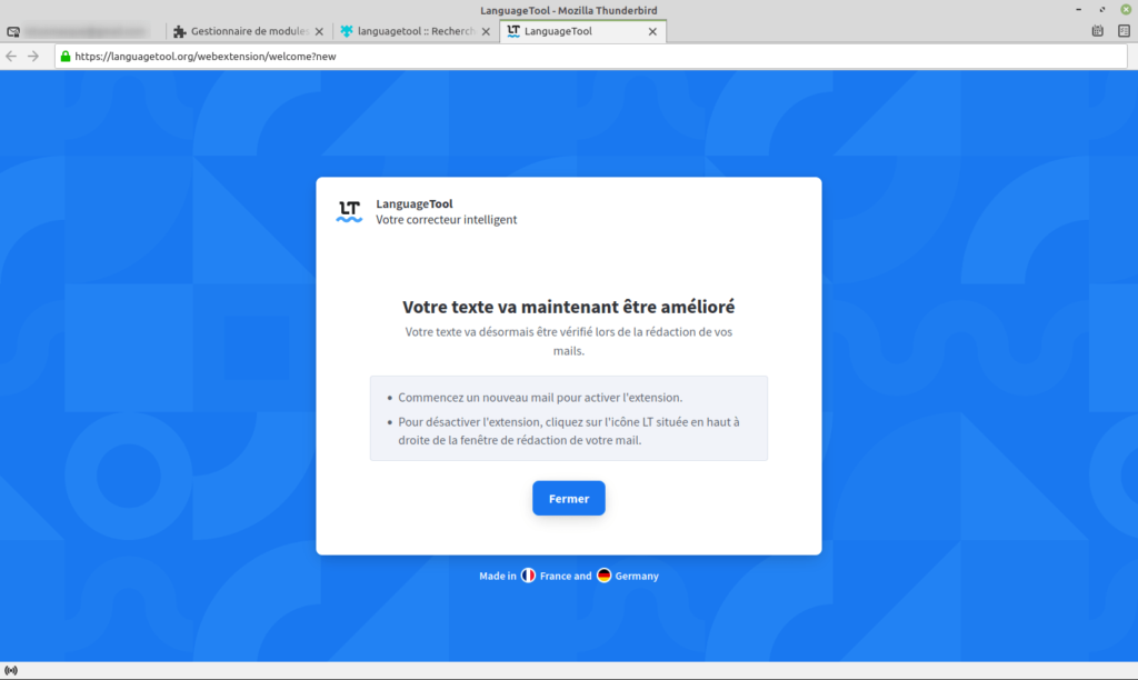 Thunderbird - Installer LanguageTool 6