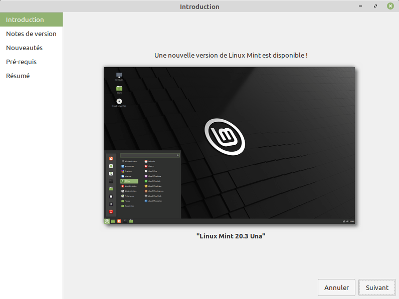 Mise à niveau vers Linux Mint 20.3 - 1