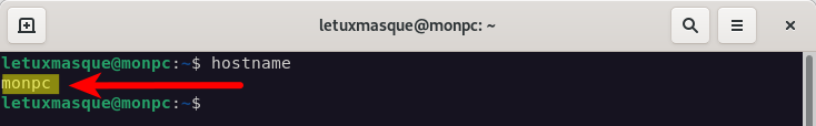 commande hostname