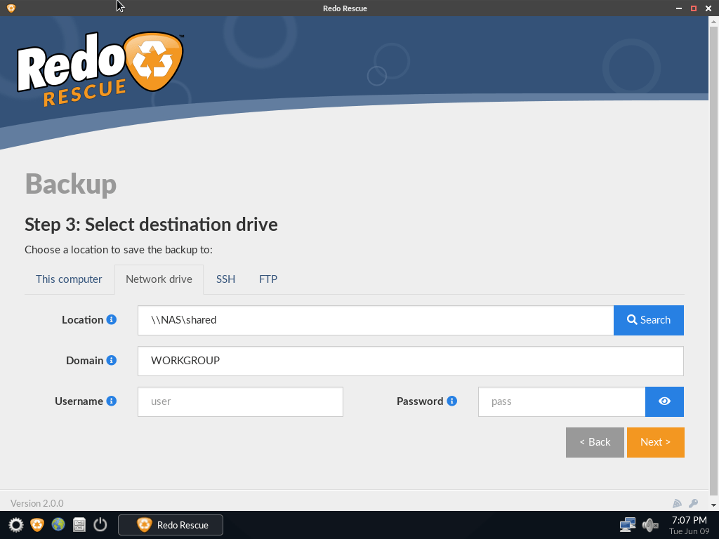 backup 2 - network
