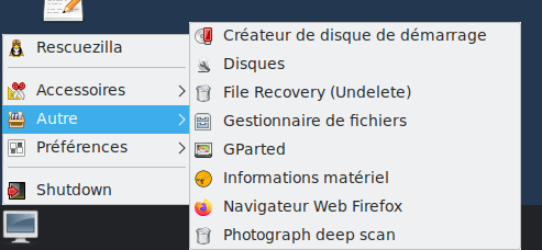 Rescuezilla - autres outils