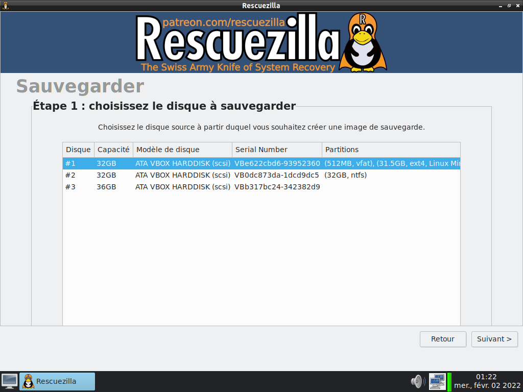 rescuezilla - backup 1