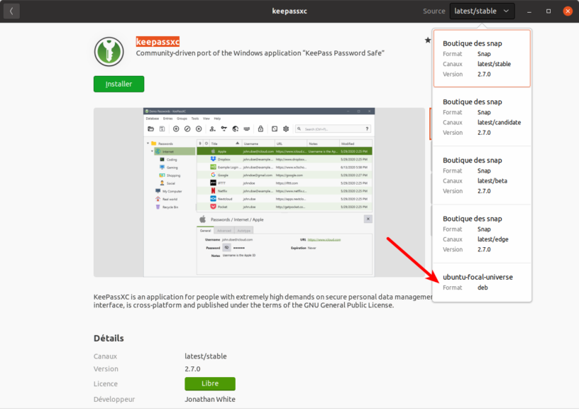 Comment installer la dernière version de KeePassXC sur Ubuntu - Numétopia