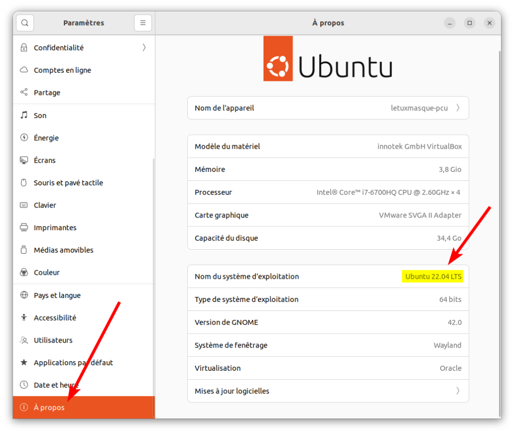 À propos Ubuntu 22.04