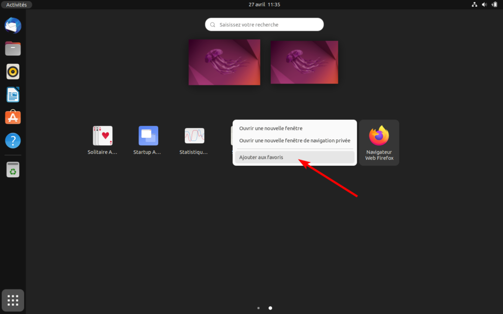 Ajouter lanceur Firefox au format DEB au dock Ubuntu