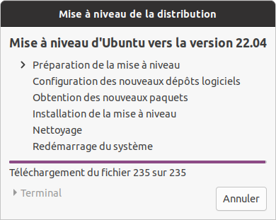 Mise à niveau vers Ubuntu 22.04 LTS - 2