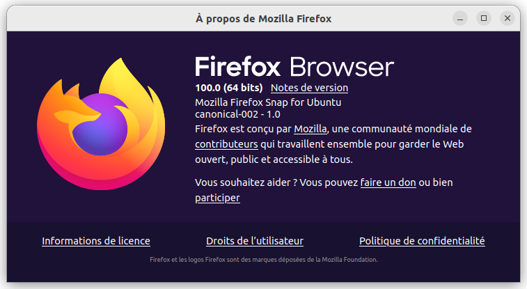 À propos Firefox 100