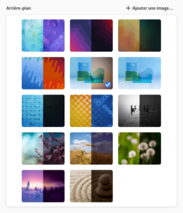 Fonds d'écran disponibles par défaut