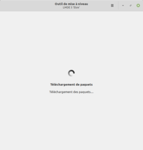 Téléchargement des paquets pour la mise à niveau vers LMDE 5