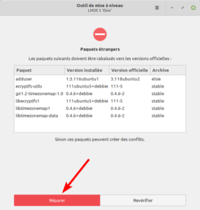 Mise à niveau vers LMDE 5 - 12