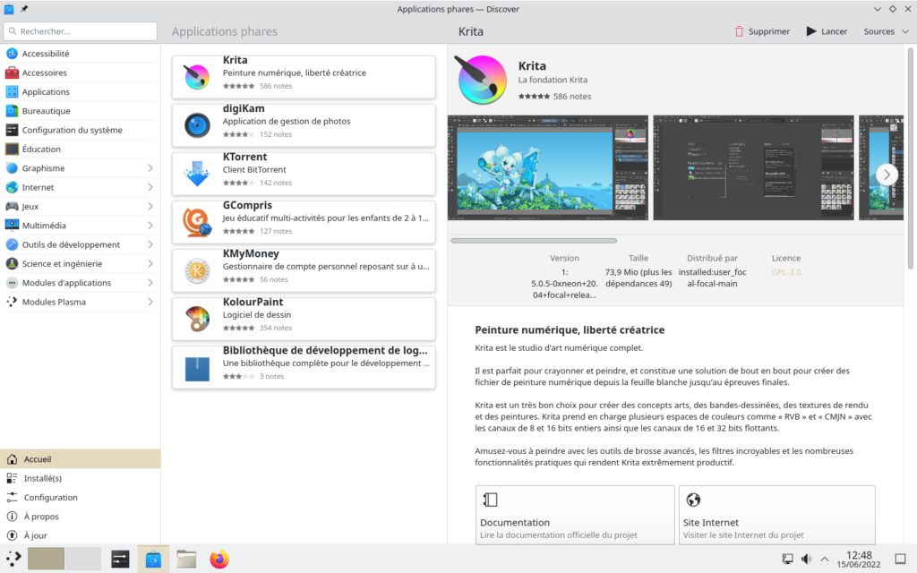 KDE plasma 5.25 - discover
