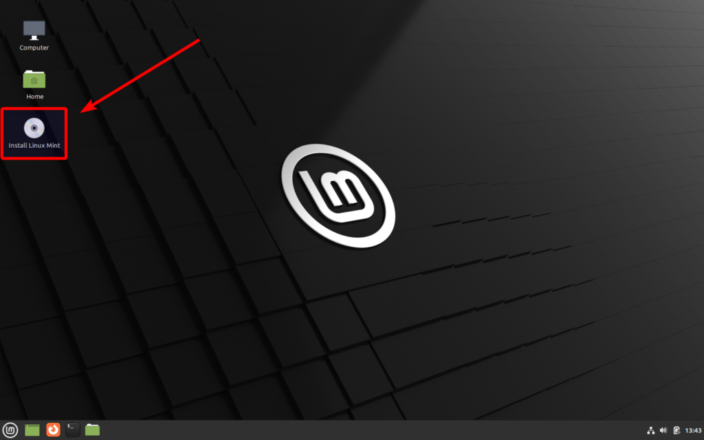 Raccourcis pour lancer l'installation de Linux Mint 21