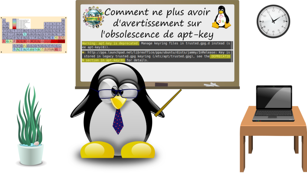 Comment corriger l'avertissement “aptkey is deprecated” Numétopia