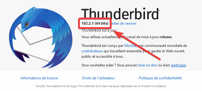 Version Thunderbird