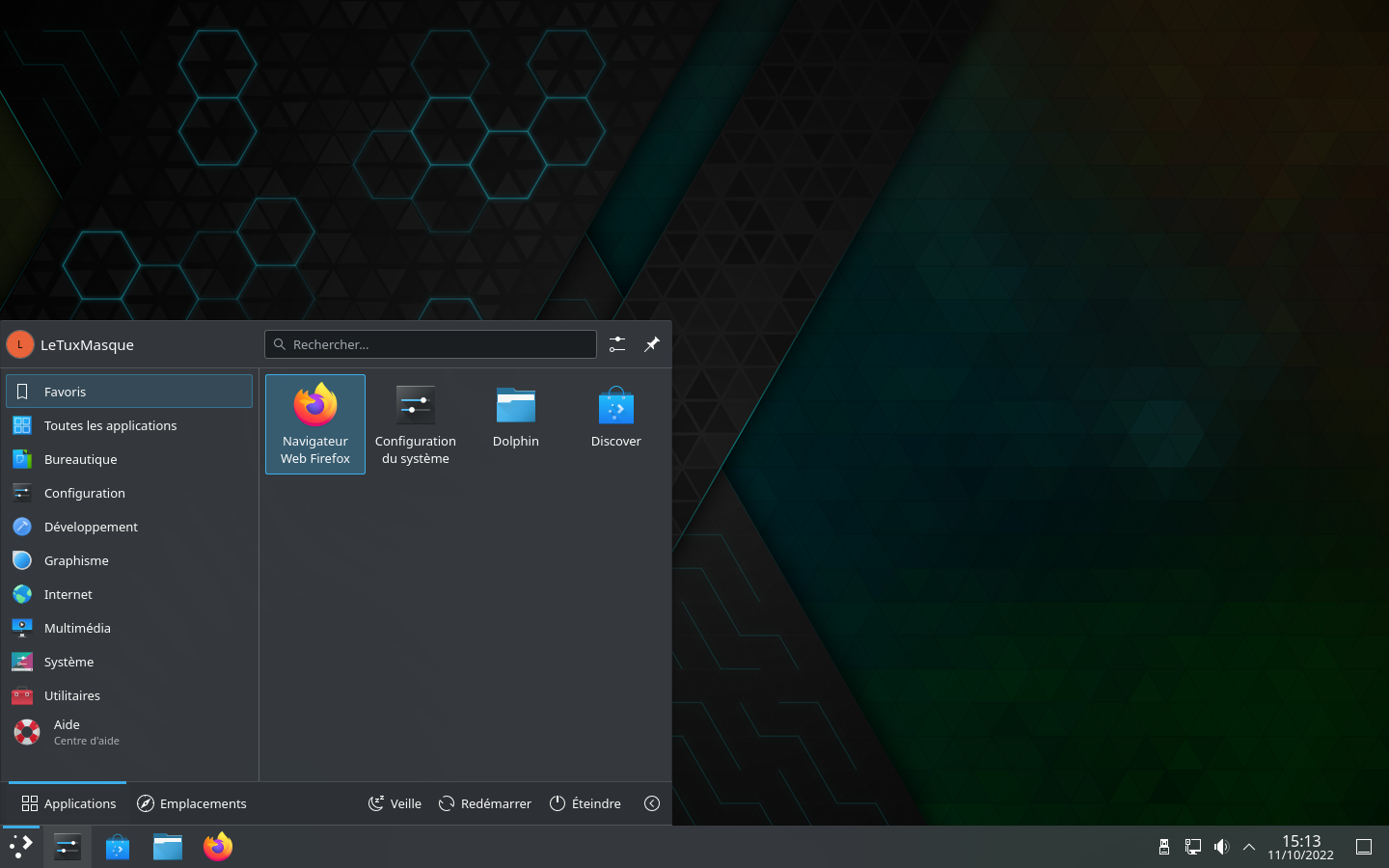 KDE plasma 5.26 - thème et fond écran sombre
