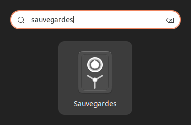 Lanceur sauvegardes dans Ubuntu 22.04