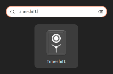 lanceur Timeshift dans Ubuntu 22.04