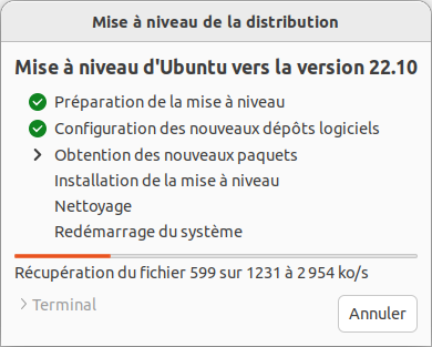 Mise à niveau vers Ubuntu 22.10 - 6